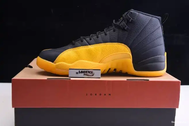 One Kick Black Jordan Retro 12 Gold University Air 130690-070 0701